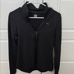 Women's Black Half-Zip Top